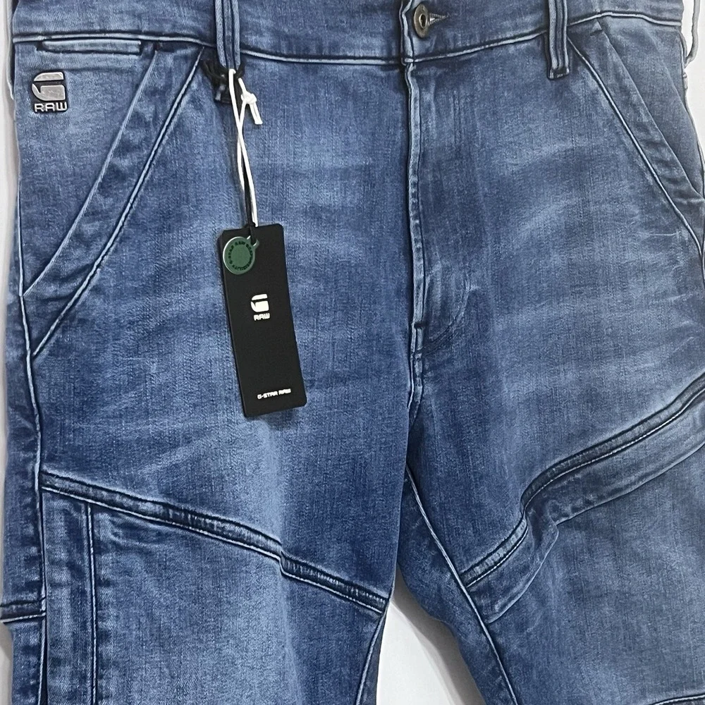 G Star Raw Rackam 3D Skinny Jeans Super Stretch Denim‎ Extreme Painted Men 34x32